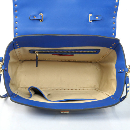 2014 Valentino Garavani rockstud tote bag 1918 blue - Click Image to Close